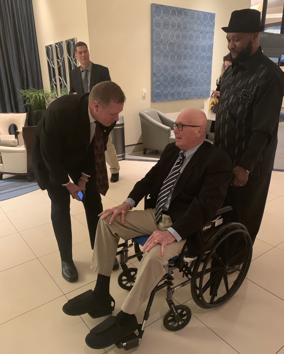 CoachBradLutz's tweet photo. This is why I respect @UVACoachBronco so much… A month before Coach Chilcoat passed away, Coach Mendenhall saw us at a football banquet. While Coach could no longer talk, Coach Mendenhall shared time with Coach &amp; talked to him. Thanks Coach for for being an incredible leader. https://t.co/EvPMQN56py
