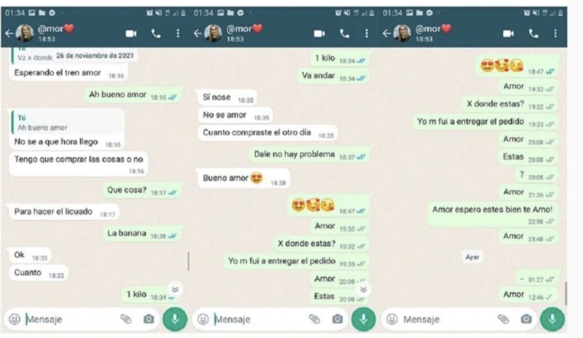 Estos mensajes me retuercen el alma. El dia de mañana puedo ser yo, mi hermana o una amiga la que deje de contestar. Justicia por Nancy