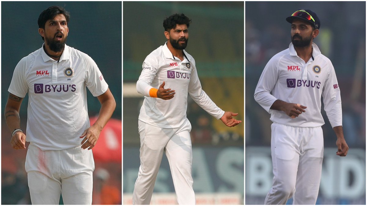 BCCI's tweet photo. NEWS - Injury updates – New Zealand’s Tour of India

Ishant Sharma, Ajinkya Rahane and Ravindra Jadeja ruled out of the 2nd Test.

More details here - https://t.co/ui9RXK1Vux #INDvNZ https://t.co/qdWDPp0MIz