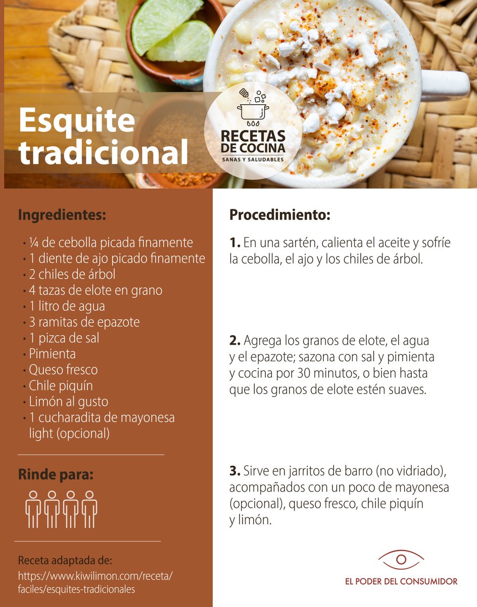 elpoderdelc's tweet photo. Los esquites son antojitos típicos muy comunes en todo el país 🌽. Prepararlos en casa puede parecer más complicado que comprarlos en la calle, pero el resultado es increíble 🤩. https://t.co/OINmmORf8H