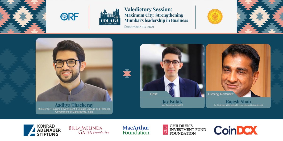 ColabaConvo's tweet photo. #ColabaConversation | Valedictory Session
What are the expectations of young business leaders, entrepreneurs and professionals from Mumbai?
Speakers: @AUThackeray, @jay_kotakone, Rajesh Shah.
Click here: https://t.co/8gT29ybg2l
#NavigatingFaultlines @ColabaConvo https://t.co/PS5aUAHCql