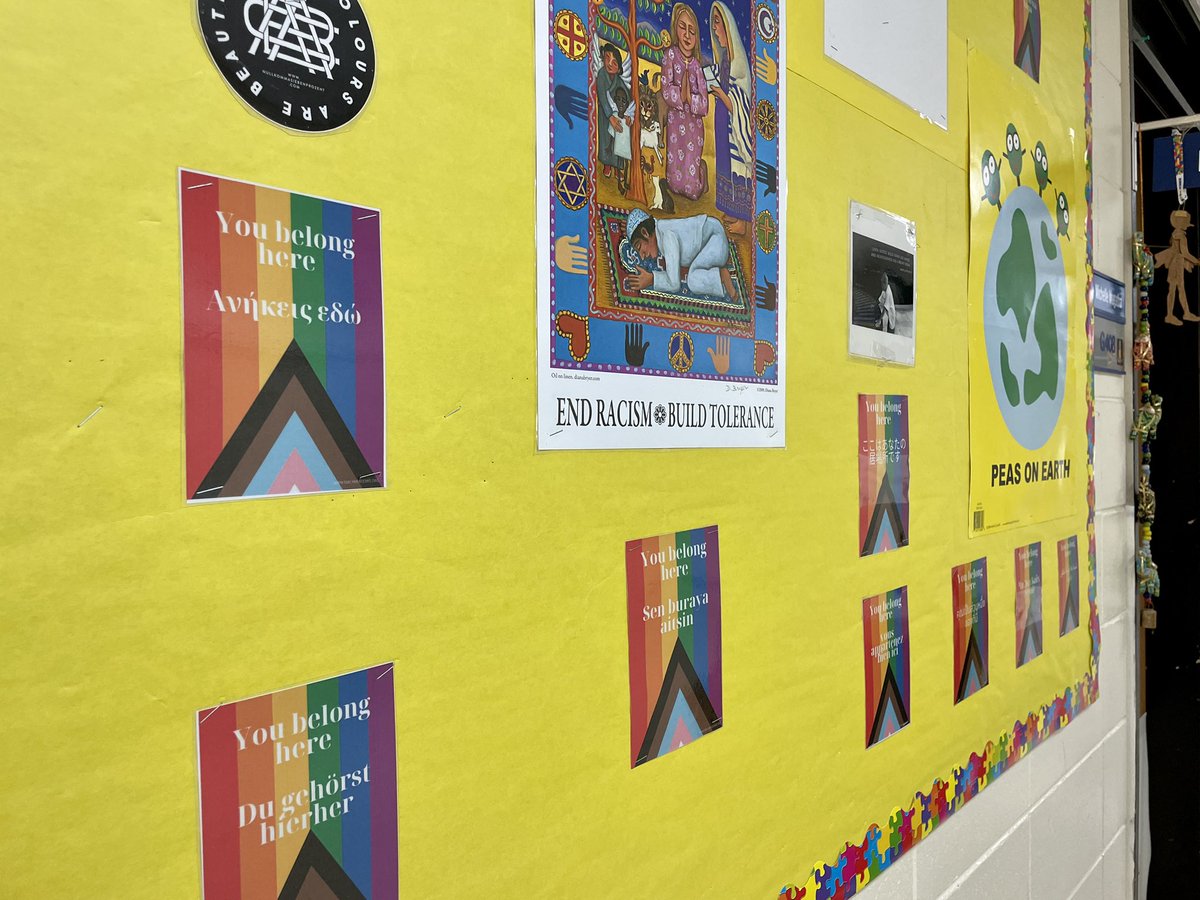 MichelleMugatha's tweet photo. Thanks @emilymeadowsorg for sharing the #YouBelongHere posters during your #21clhk session on LGBTQ Affinity Groups! It made a great addition to the 4G hallway bulletin board here @kispride #AllyEd https://t.co/xLNWOZReHH