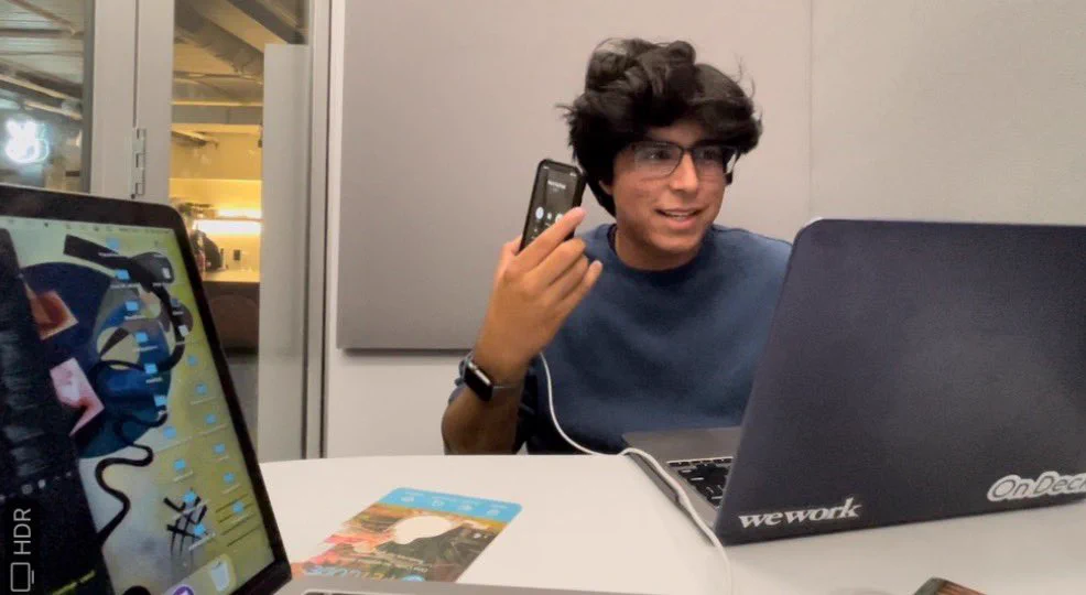 Karan, Arnuv and I fixing bugs at 11pm during a pitch last night