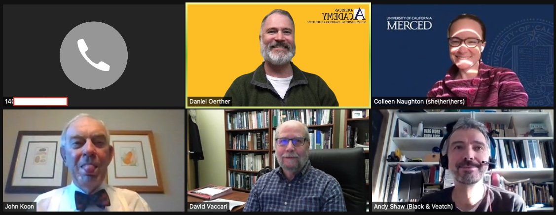 DanielOerther's tweet image. Working hard with the steering committee to refresh the #Environmental #Engineering #BodyOfKnowledge #EnvEngBoK on behalf of @AAEESdotORG ... I &amp;lt;3 John Koon's approach to a fancy outfit! Co-chair Andy Shaw and @naughtoncc were battling sun glare!