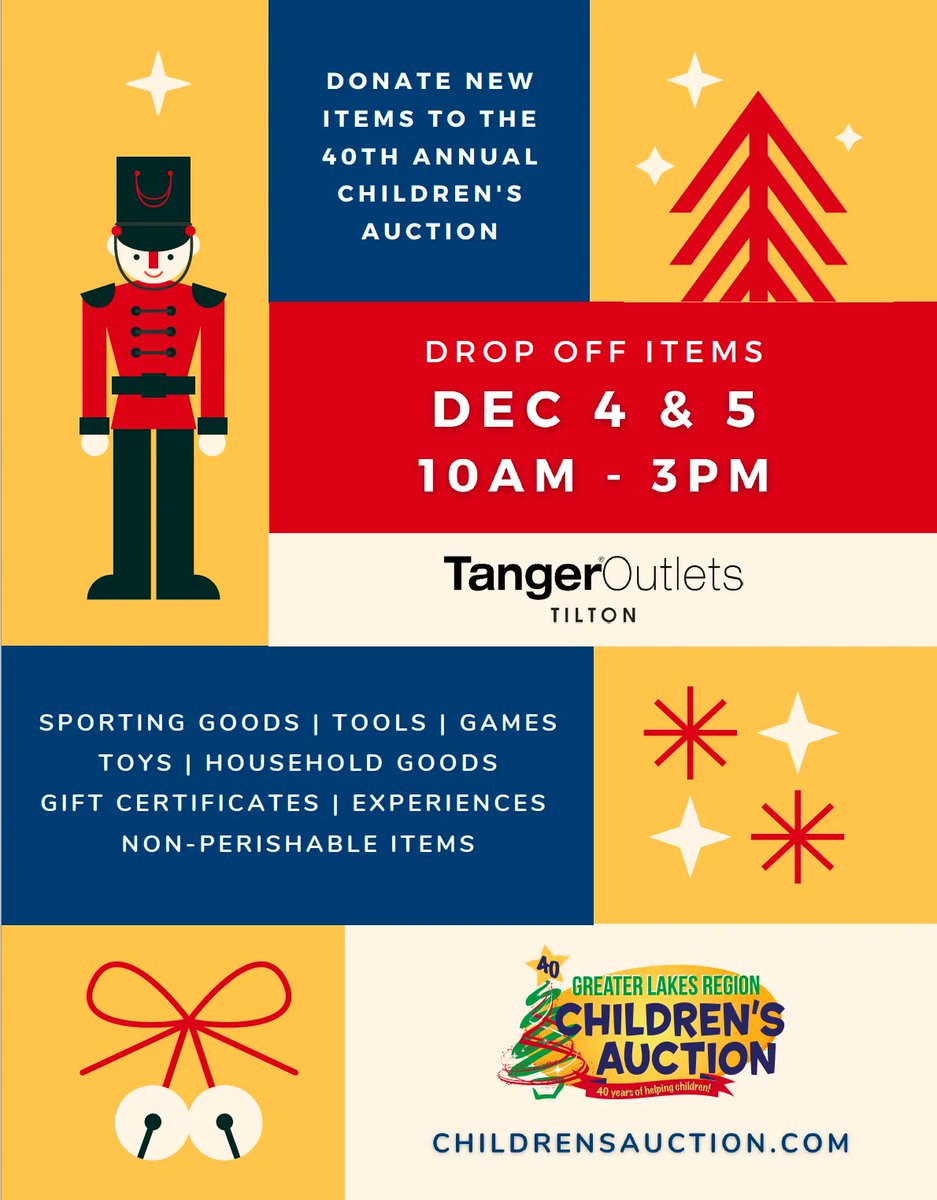 glrcauction603's tweet photo. Please come visit the Tanger Outlets this Saturday and Sunday and drop off any of your donated items to our location between 10am-3pm.  All sorts of new items are welcome!  Take a quick look at some of the larger items we have in so far!  https://t.co/IjVfTKzXim https://t.co/YoolZpfpen