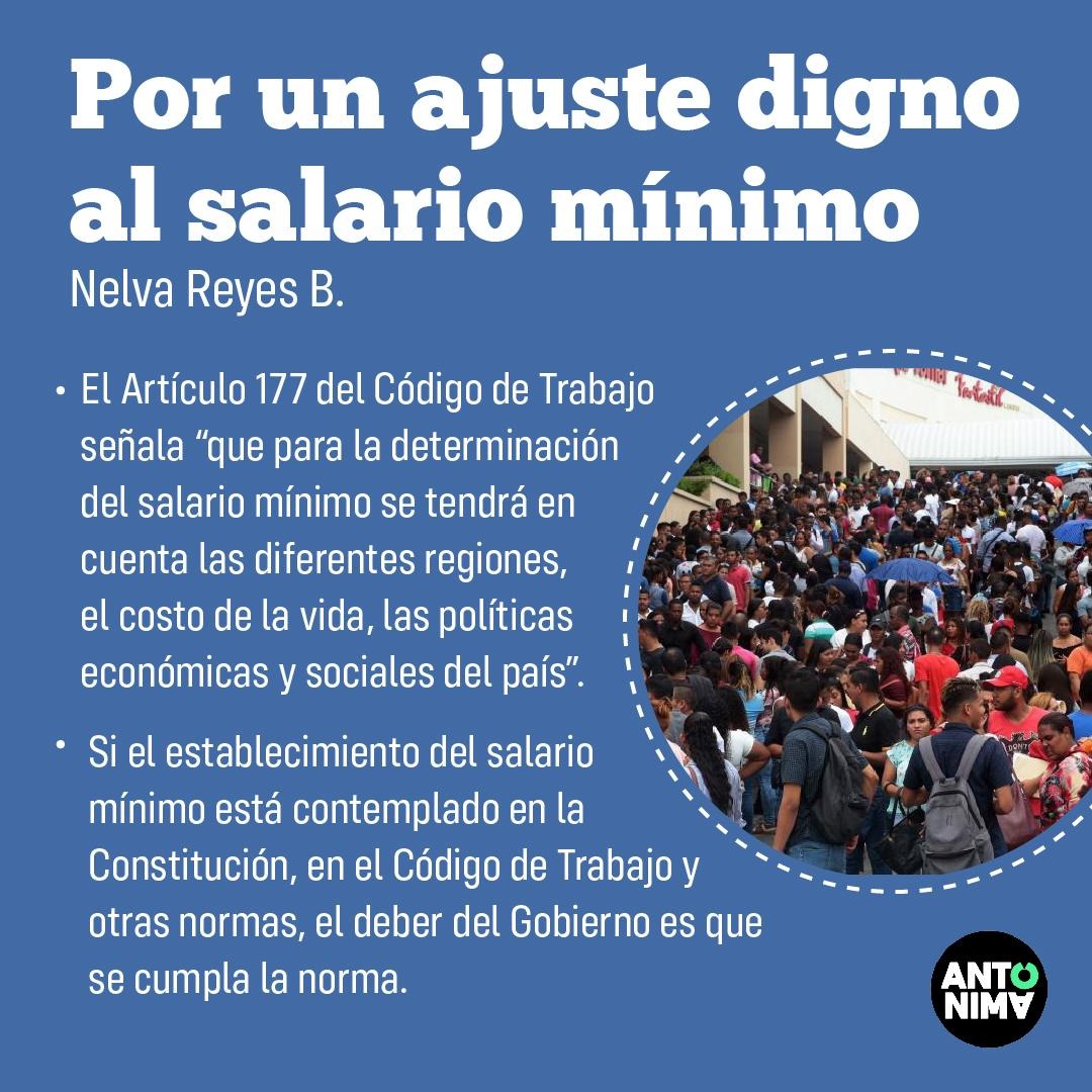 antonima_org's tweet photo. Artículo de opinión publicado en @EstrellaOnline por la educadora @NReyesBarahona

"Para el sector empresarial nunca habrá buenas condiciones para el ajuste al salario de las y los trabajadores, por el contrario [...], ha aumentado artículos fundamentales para la subsistencia" https://t.co/gV6XTe8swX
