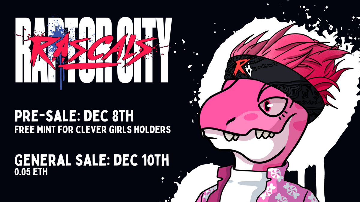 RaptorCityNFT's tweet photo. Welcome to Raptor City 🌆

✨Enter our prize draw to win a RAPTOR CITY RASCAL✨

👉Follow @RaptorCityNFT 
🔁Retweet this post
⤵️Tag 3 friends in the comments below 

🎁Winner chosen in 24hrs...

🖥️https://t.co/bM7G7FRw1O
👾https://t.co/8smFs4O2ap

#NFT #NFTCommunity #NFTGiveaway https://t.co/ES14llwJb7