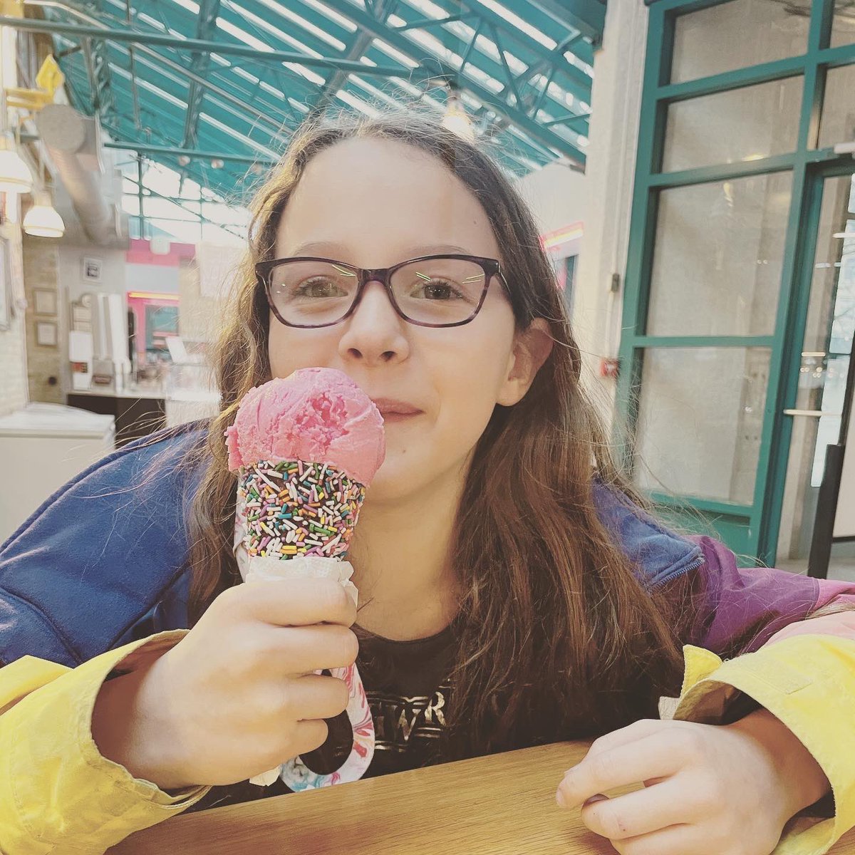 JamieSlight's tweet photo. So excited to have first dose on the books. The Supersite at @RBCConvCtreWpg is welcoming and accommodating. Both kids were great, but it was so nice to know there were options if things went poorly. Thank you science and @jossreimer 😁 #VaccinesAndIceCreams https://t.co/axkqrNbqWK
