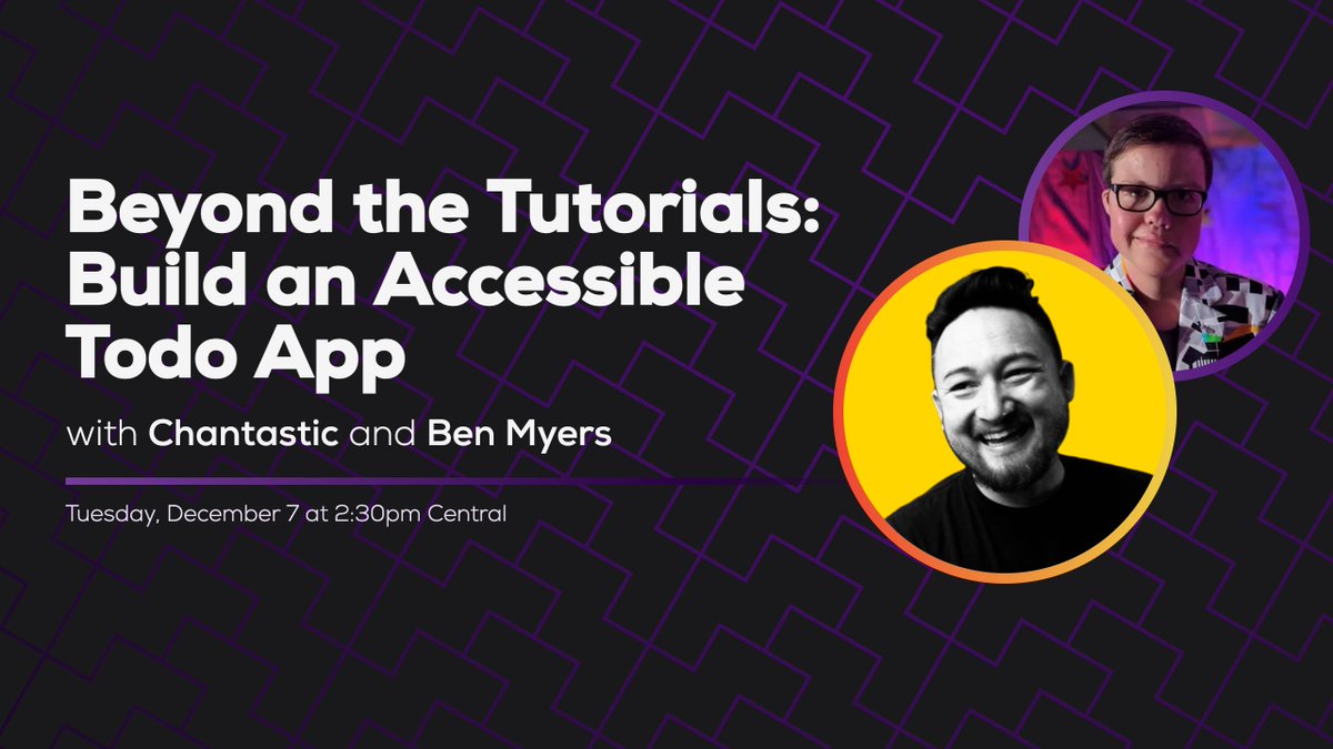 🔥 Some Antics is back! 🔥

Todo apps are a familiar way to learn tools like React… but they often leave out #a11y. Join us Tuesday as we go beyond the tutorials with <a href="/chantastic/">chan</a>!

📍 twitch.tv/SomeAnticsDev
⏰ Tue, Dec 7 at 2:30pm CT
📅 Add to calendar: calendar.google.com/calendar/rende…