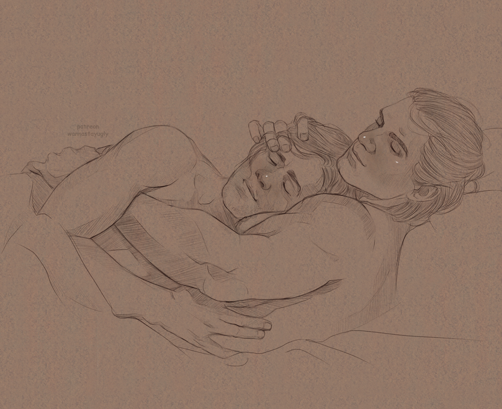 theviscountjask's tweet photo. Anyway, here's post-rescue Geralt cuddling his favorite bi poet disaster and appreciating his new hairstyle. 💗 Jaskier is just happy he's back to his comfort zone hearing the sound of Geralt's slow heartbeat after going through so much. They deserve peace. #Geraskier https://t.co/dgxvIxd7SI