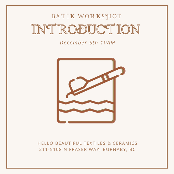 explorASIAN's tweet photo. Join our friends The Batik Library on Dec 5th at 10am with a meditative, hands-on session to learn about art of batik and the wax dying process including how to use a tjanting and how to draw with malam (batik wax).
Register here: https://t.co/8AJuslW46s
#batikworkshop https://t.co/f1sO5JyCmq