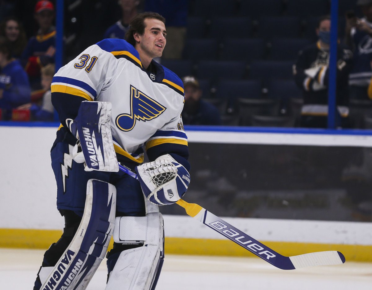 EddieInTheYard's tweet photo. #TBLightning #EBAG Kyle Konin suiting up for the #STLBlues as their backup for tonight's game vs. #GoBolts.
Photo from pregame warmups by @DirkShadd
More in this @TB_Times story: https://t.co/wDdaB9nlEL https://t.co/9I9CVfcvko