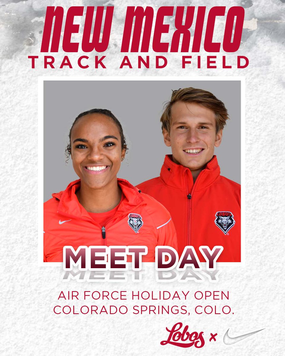 Indoor season is here!! 11 Lobos are competing in the Air Force Holiday Open today with our events starting at 4 p.m. (MT) 🙌

📍 Colorado Springs, Colo./Cadet Field House
📊 golobos.com/TFresults 

#GoLobos | #WeAreNM