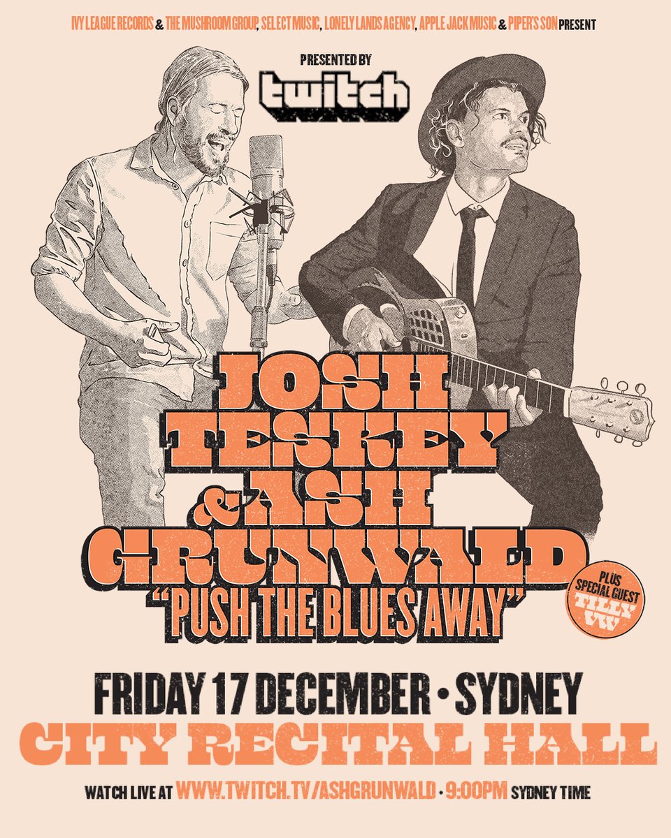 So excited to announce we are partnering with <a href="/Twitch_ANZ/">Twitch ANZ</a> for the Sydney City Recital Hall show on Dec 17th. For any of you who can’t make our upcoming shows. The incredible team from <a href="/thegigpiglet/">gigpiglet</a> will be filming on the night.
twitch.tv/ashgrunwald