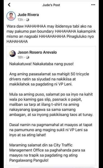 PinoyAkoBlog's tweet photo. Another BBM supporter quoted Atty. Jason. May ebidensiya daw siya na may bayad ang caravan sa Masbate. Ayun ng pinadalhan ng sulat, public apology ang sunod na post. 

Kasi nga masama mag fake news.

💗💗💗 https://t.co/y07zbcfiFx