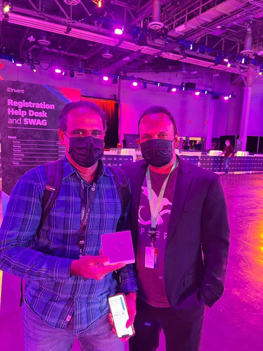 opseraio's tweet photo. Congratulations Bhuvaneswari Subramani and Raj Sundaram on winning raffle on Day 3
#nocodeDevOps #reinvent2021 #reInvent #awsreinvent2021 #awsreinvent https://t.co/5yvqRLZ24l