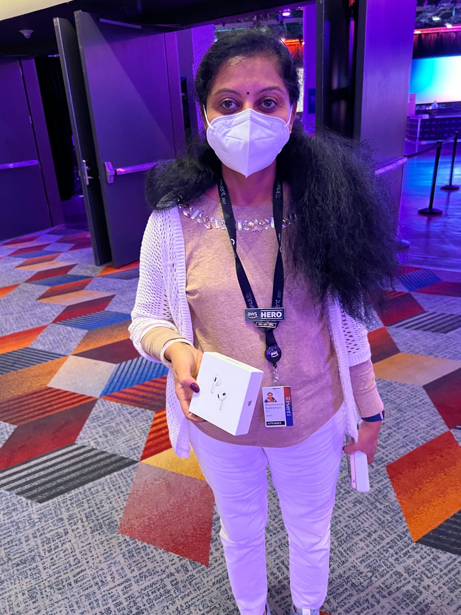 opseraio's tweet photo. Congratulations Bhuvaneswari Subramani and Raj Sundaram on winning raffle on Day 3
#nocodeDevOps #reinvent2021 #reInvent #awsreinvent2021 #awsreinvent https://t.co/5yvqRLZ24l