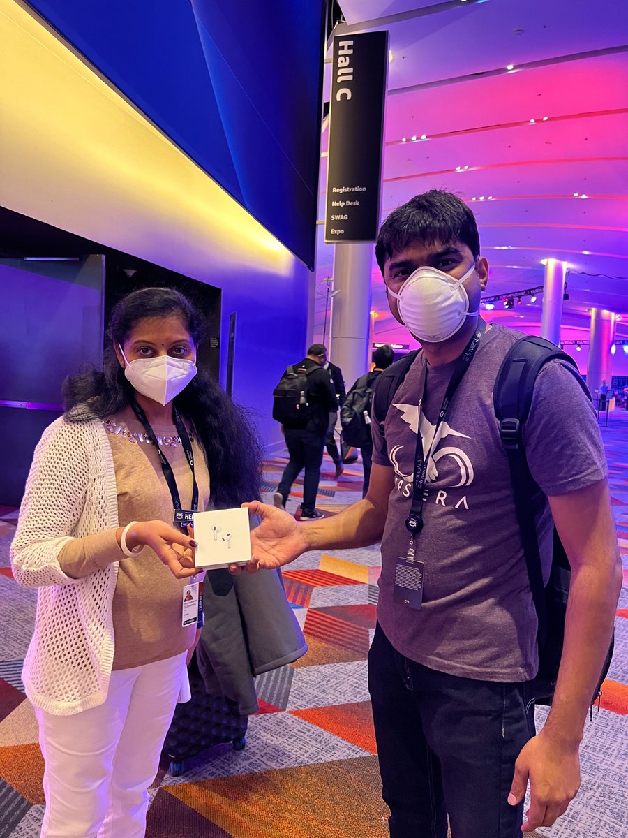 opseraio's tweet photo. Congratulations Bhuvaneswari Subramani and Raj Sundaram on winning raffle on Day 3
#nocodeDevOps #reinvent2021 #reInvent #awsreinvent2021 #awsreinvent https://t.co/5yvqRLZ24l