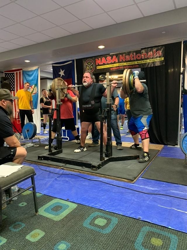 nasapl's tweet photo. A collection of squats from the 2021 NASA Masters Nationals &amp; Southwest Regional two weeks ago! Great job, everyone! #NASAPL #NASAPowerlifting #Gym #Fitness #Lifting #DrugFree #LiftingLarge #Inzer https://t.co/pf9pnqObFh
