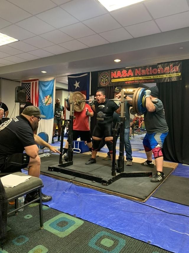 nasapl's tweet photo. A collection of squats from the 2021 NASA Masters Nationals &amp; Southwest Regional two weeks ago! Great job, everyone! #NASAPL #NASAPowerlifting #Gym #Fitness #Lifting #DrugFree #LiftingLarge #Inzer https://t.co/pf9pnqObFh