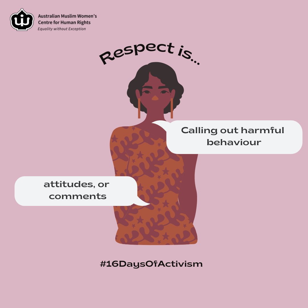 amwchr's tweet photo. When it comes to gender-based inequality, we all have the power to #callitout 📢

Gender-based violence and disrespect occurs where we work, learn, socialise and rest. By calling out disrespect, harassment and sexism early, we can stop violence before it starts. 

#16dayscampaign https://t.co/fisYikA60Z