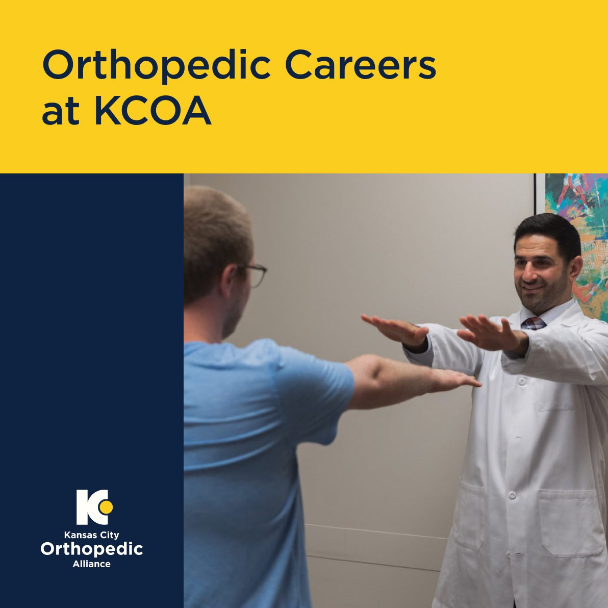 ApexOrthoKC's tweet photo. Looking to join the KCOA team? Visit the link below to see our available positions and apply today! #KCOA 

https://t.co/axakSYBv7s https://t.co/rHNppp26pc