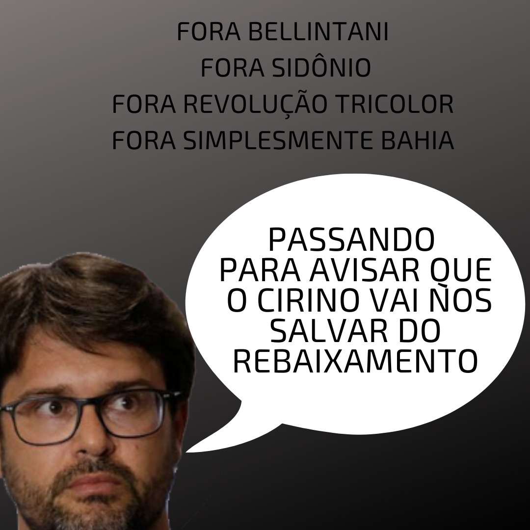 EmbaixadaUFBA's tweet photo. Cirino vai nos salvar! #EuAcredito  #Fracassini https://t.co/dLOLWfDsh3