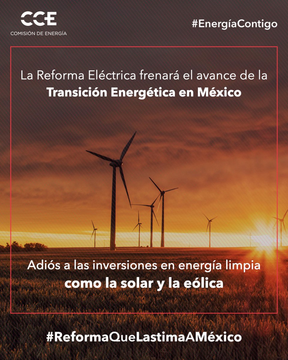 cceoficialmx's tweet image. Además de aumentar el precio de las tarifas de luz, la #ReformaEléctrica amenaza con complicar la sostenibilidad de energías renovables que actualmente abastecen el mercado eléctrico mayorista, así como para los inversionistas que tienen proyectos en el sector.