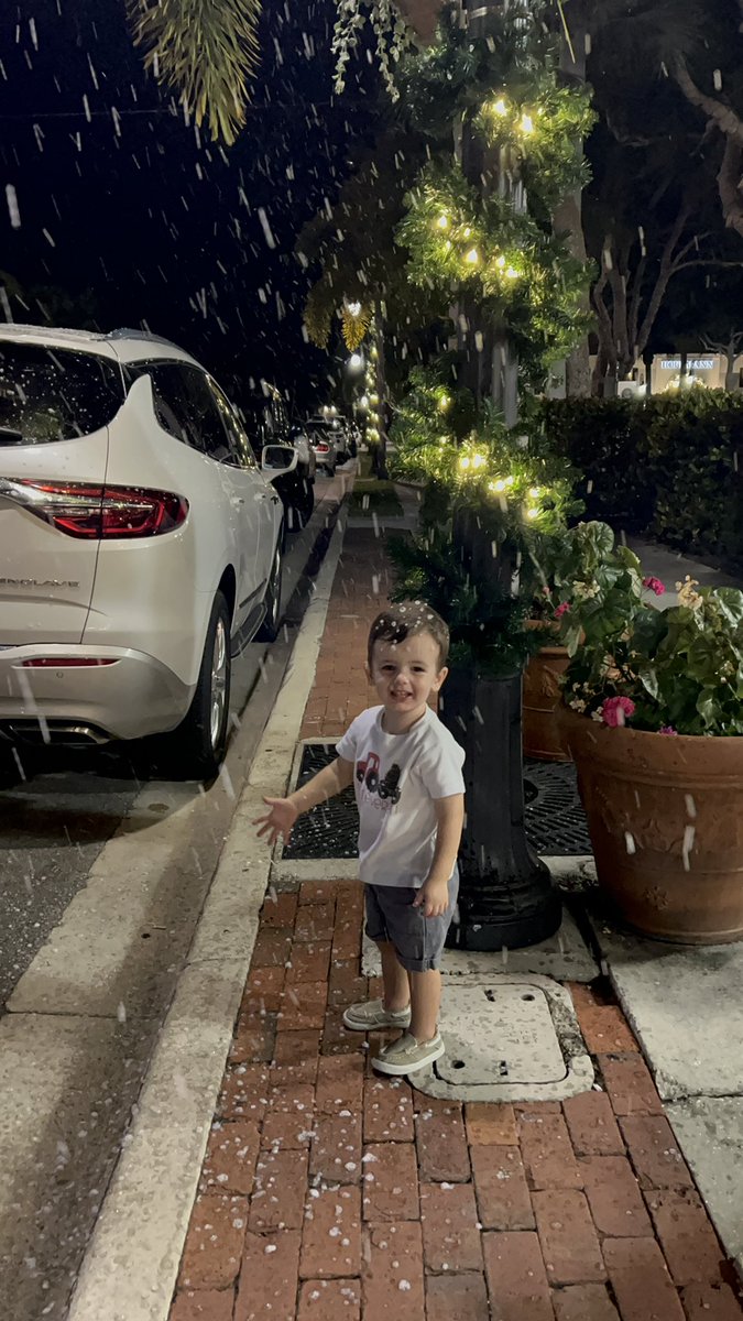 GraysonGrainger's tweet photo. 70 degrees and snowing. Levi approves. #onlyinnaples #snowonthird @johnmaginnes @bkatrek https://t.co/HMASJP33uA