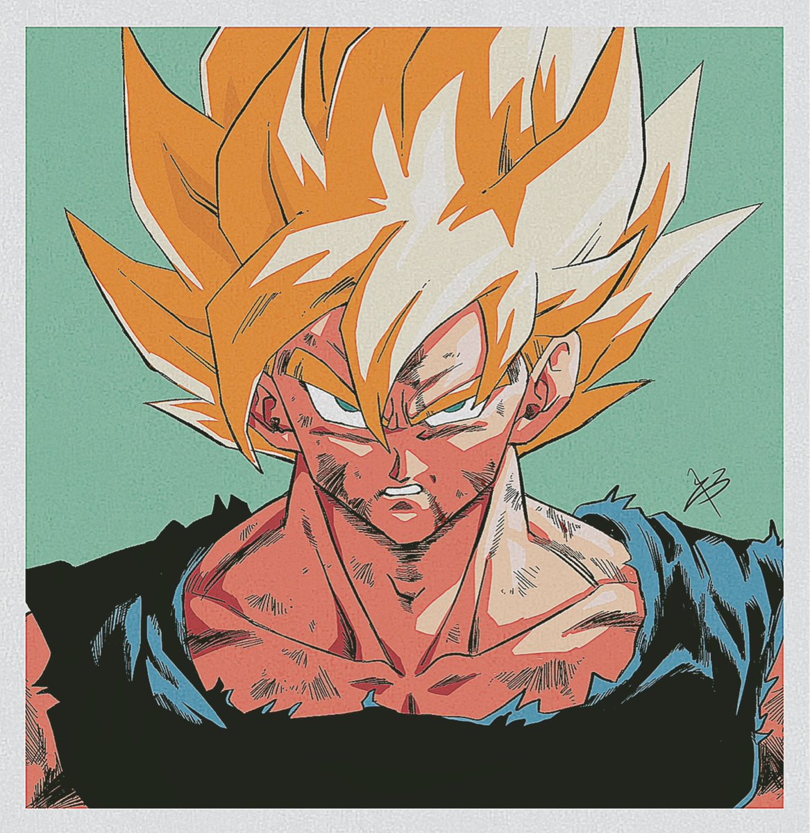 male focus 1boy solo spiked hair blonde hair super saiyan dirty face  illustration images