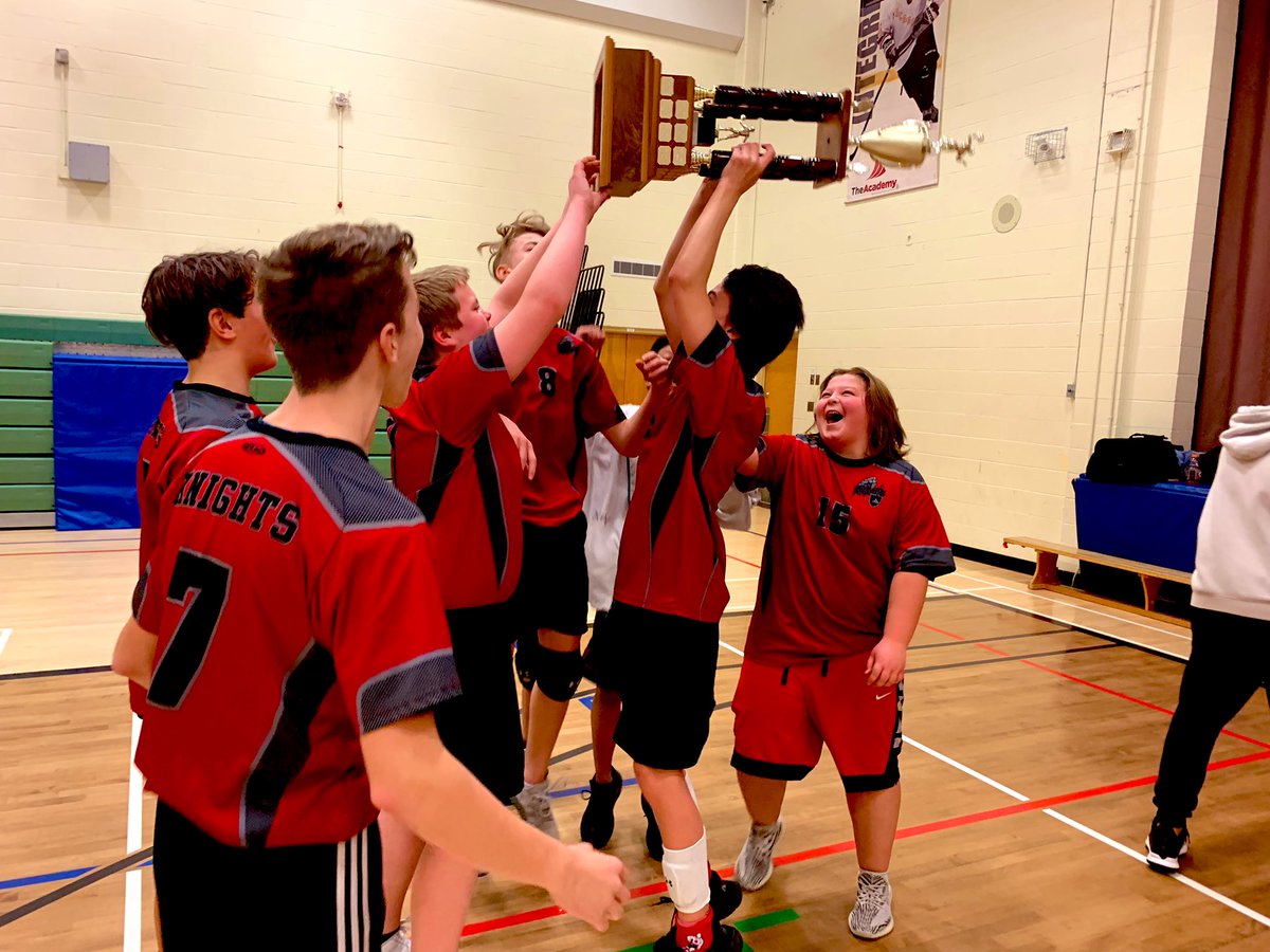 ShawnGrassroots's tweet photo. @afs_gppsd Knights came from behind in an absolute barn burner tonight to win their first team banner in over a decade! Our Knights came from behind in the 3rd set to win 16-14! A GPPSD Boys Champions - Very proud of these guys! #gymbling #commitment #gppsd https://t.co/0PHFNwnzCV