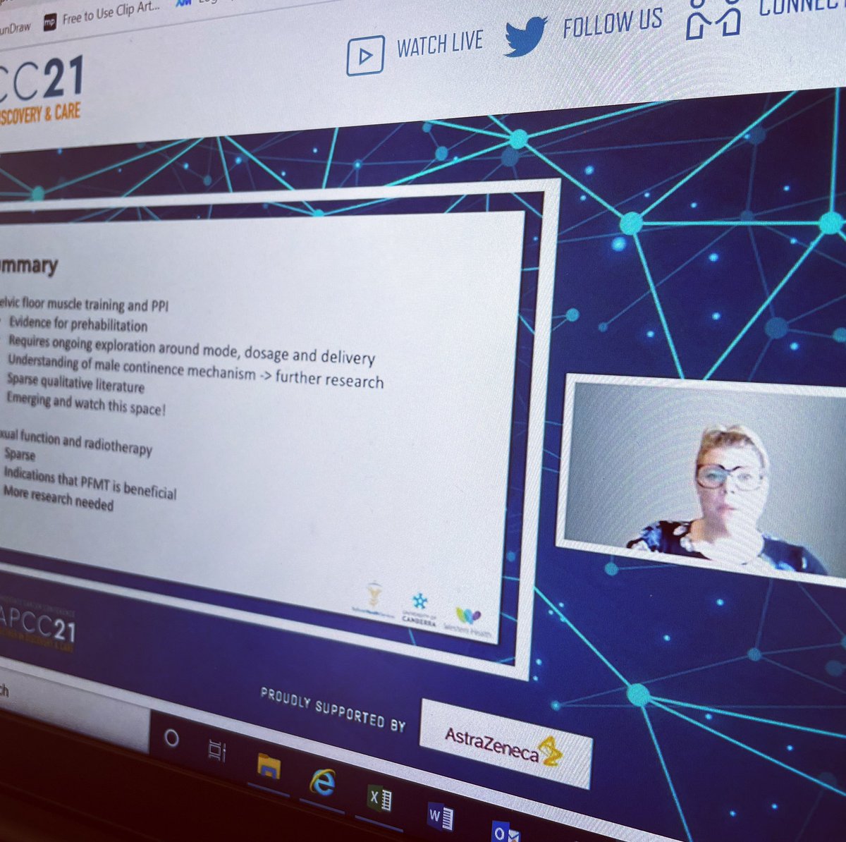 AleshaSayner's tweet photo. Thrilled to represent our profession by providing the physiotherapy research update at #apcc2021 . Physiotherapists play an integral part in the multi-disciplinary team to enhance prostate cancer survivorship. @AustProstate @UCExerciseONC @UniCanberra @western_health https://t.co/KwmwqRNurw