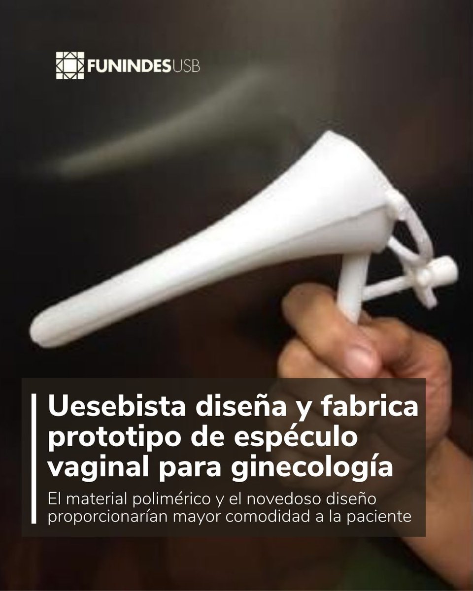 funindesusb's tweet photo. Carlos Felipe Mata Lemus, estudiante de Ingeniería de Materiales del @campusb, desarrolló un prototipo de #especulovaginal para #ginecologia que le valió la máxima calificación de aprobado con mención sobresaliente, en la defensa de su #proyectodegrado
https://t.co/6Qs285KqSa https://t.co/dKx42uuBLg