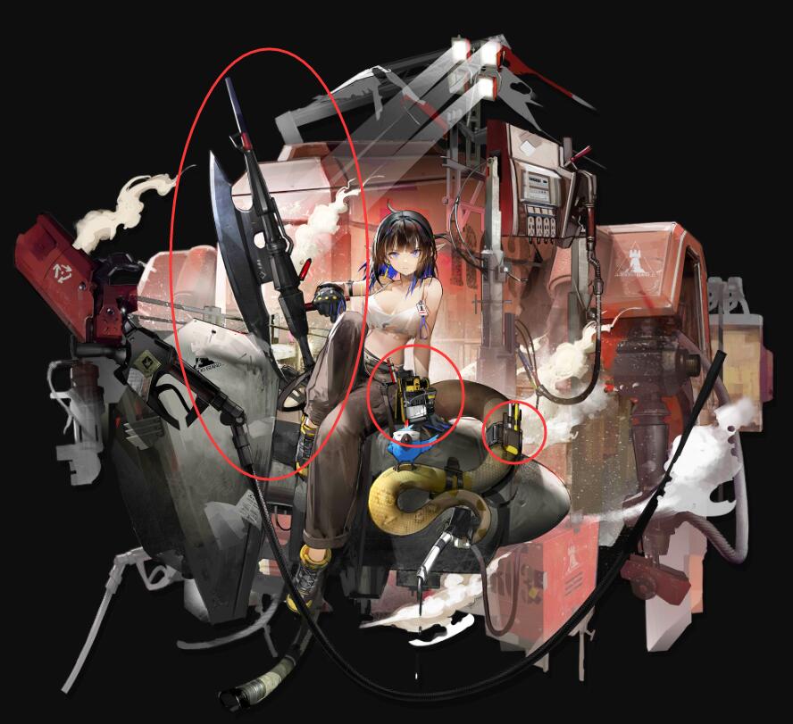 baiyilinpei's tweet photo. #アークナイツ     #Arknights     Eunectesの武器と饰品。 https://t.co/74Xjyjzufw