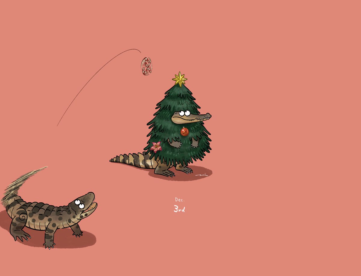 「#ゆるワニ 
12月3日 https://t.co/Kix3bhfYWI 」|あめみや🐊のイラスト