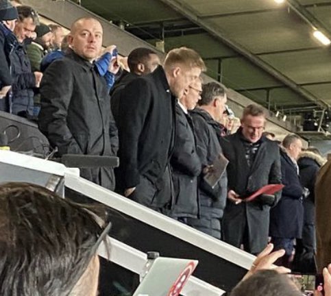 1ames_'s tweet photo. SPOTTED! 👀 

Ralf Rangnick has been seen at Manchester United’s game against Arsenal. 

What do you think he needs to change after the 2-2 result? 

#MANARS #PremierLeague #ManchesterUnited #Rangnick #football #ManUtd #PrimeVideo #ManUnited #RalfRangnick https://t.co/U2HfjPFST7