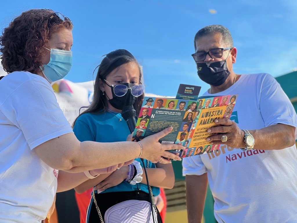 rweingarten's tweet photo. Today in #PuertoRico, @AFTEVPDeJesus joined @amprnet for the launch of this season's #Bookwaves, a series of events with @FirstBook to donate books &amp; materials that contribute to the education of the students of the public education system. https://t.co/2dHIkvUtAp