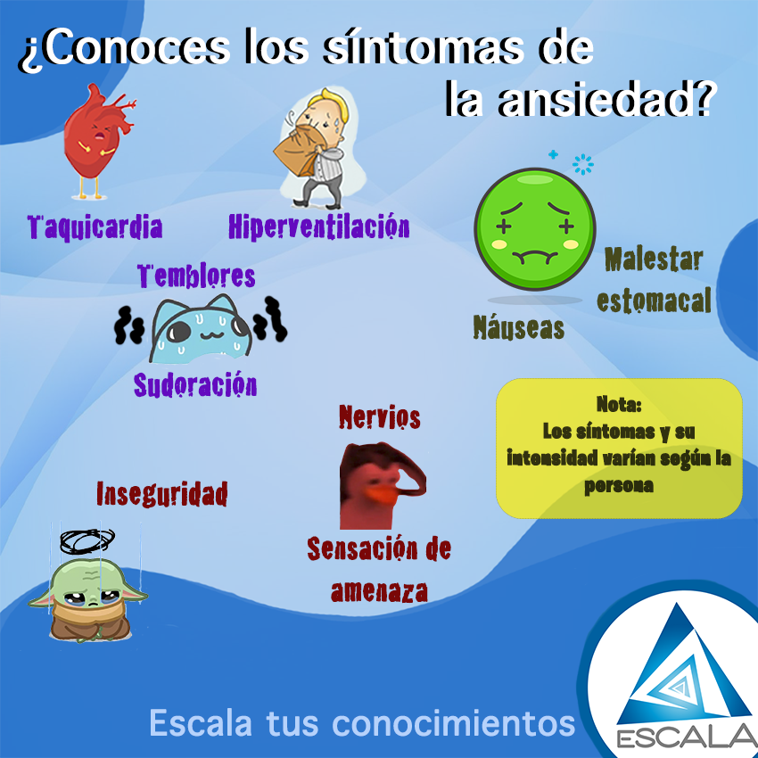 Escala_Exp's tweet photo. ¿Sabías que los casos de ansiedad durante la pandemia se dispararon hasta un 14% de acuerdo con @INEGI_INFORMA ?

¡Conoce sus síntomas y acude con un especialista! #CuidaEseCoco

@InjuveCDMX @GobCDMX #escalaexperiencias #saludmental #autocuidado https://t.co/DD1EPY3iRp