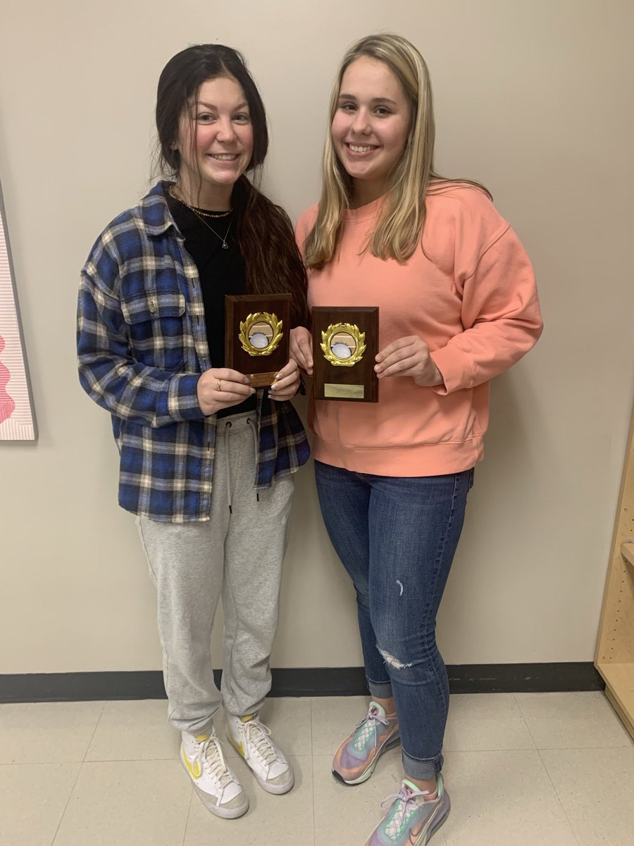 Congratulations to Bryn Shearer and Hillary Claycomb for their All-County Volleyball Honors! 🏆🏐💙 Way to go girls!