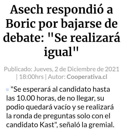 _1978_cristobal's tweet photo. En el extranjero, periodista de CNN en Español divulga q Boric no aceptó entrevista y le pide q deje de esconderse.
En Chile, mañana viernes hay debate y se hará igual, llegue o no llegue Boric. Si no aparece, se le harán preguntas sólo a Kast
#ElGallinas #BoricNoSeAtreveDebatir https://t.co/vyOkYJBq3Y