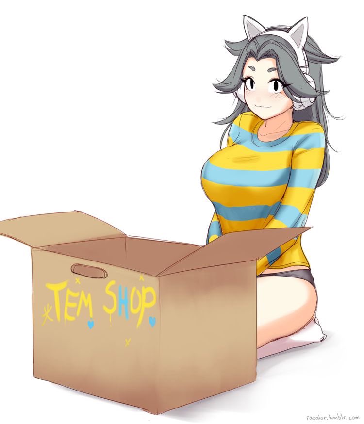 “Tem.. Tem needs neeeww box..!!”

She said, sounding more embarrassed than excited, or energetic.

#UNDERTALERP

#NSFWRP

#MVRP

#OPENRP

#
