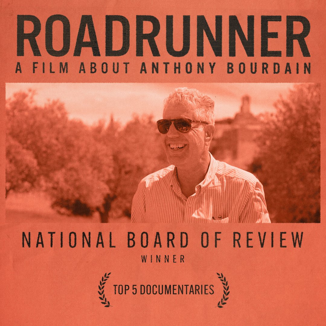 #ROADRUNNER is named one of the Top 5 Documentaries of 2021 by <a href="/NBRfilm/">National Board of Review</a>!