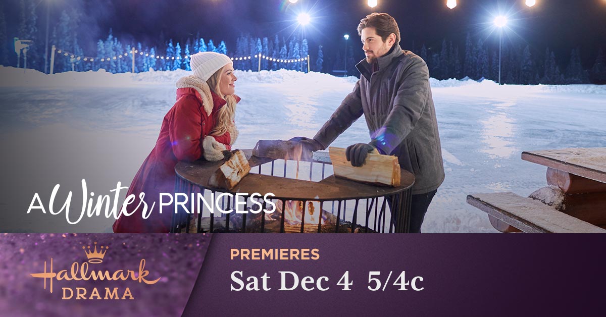Hallmark_Family's tweet image. Can a princess' identity be kept secret while she is working incognito at a ski resort? Find out in #AWinterPrincess starring @TheNatalieHall and @chrismcnally_ this Saturday!