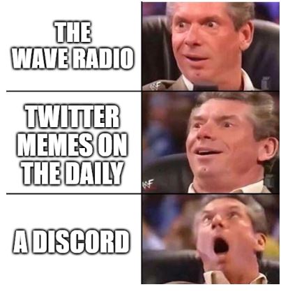 TheWaveAus's tweet image. So we have a discord now!! Come check us out for all your media needs! #TheWaveAus #studentlyf #studentlife #meme #floorgang #discord #mediahelp