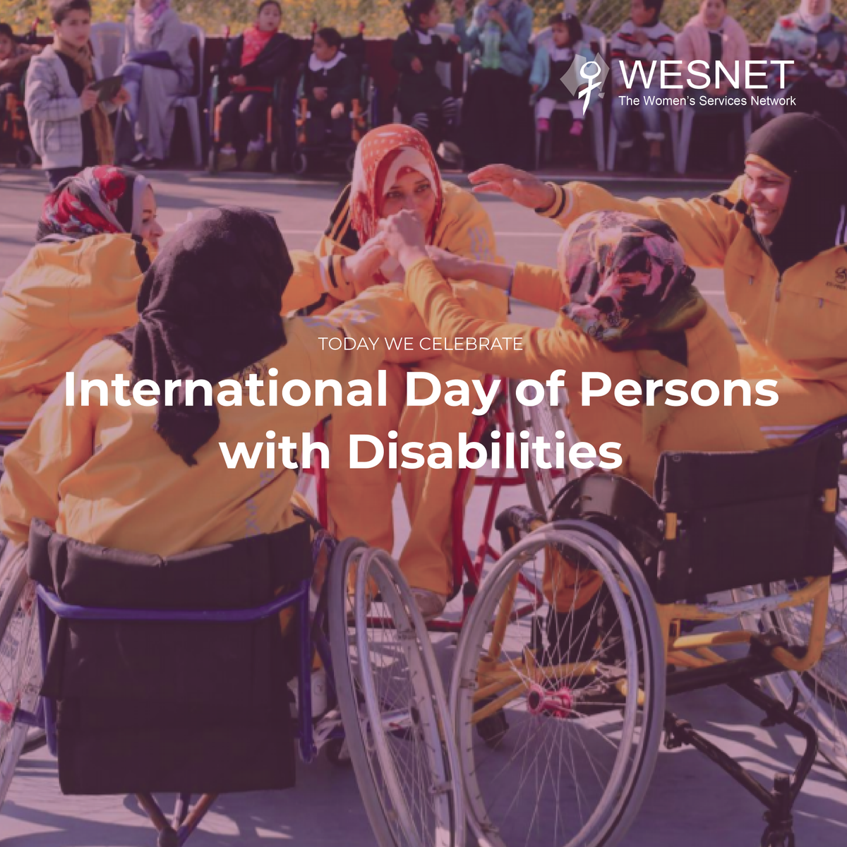 WESNETAustralia's tweet photo. Today we celebrate #PeoplewithDisabilities Day by actively working for a more inclusive future where women with disabilities feel supported, included and listened. #16Days #WWD #WESNET https://t.co/1yGU5Z5j4t