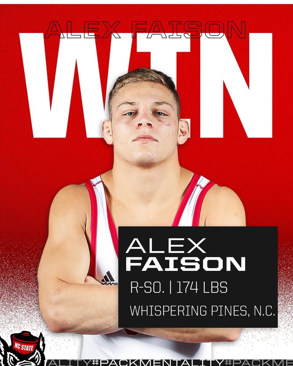 MORE BONUS!

174 | With three third-period takedowns, and 2:41 of RT, Alex Faison scores a 12-4 major decision!

#PackMentality // #WinningCulture

NCSU 33 | GW 0