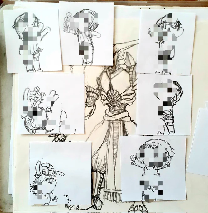 そして今回描けた下書き飛びホロストック 