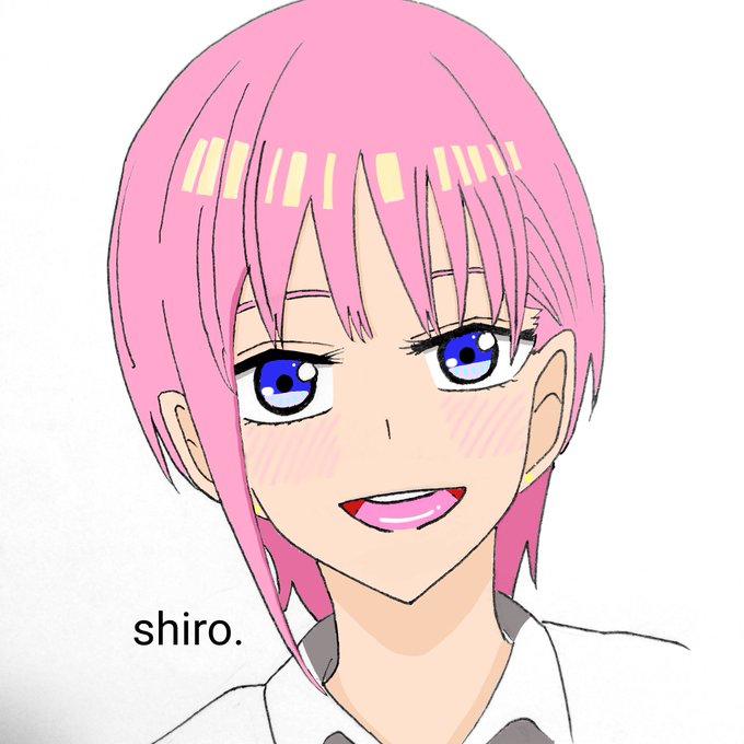 白黒さんがTwitterに投稿した中野一花(五等分の花嫁)のイラスト。