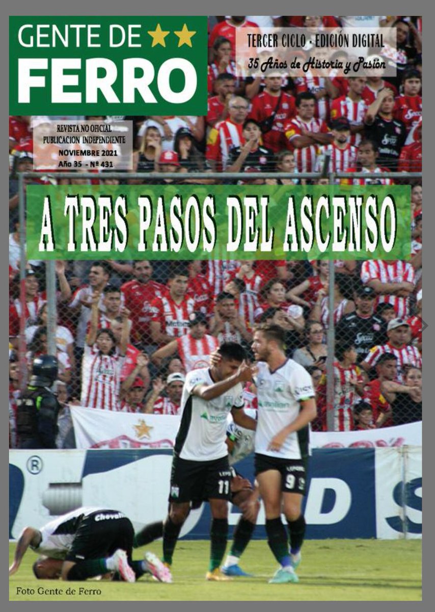 HernanMundo's tweet photo. Mientras contamos las horas y los minutos para ir de nuevo al Templo de Caballito, leemos @GentedeFerro y mantenemos encendido el sueño de volver. #JuegaFerro 💚🚂⚽ https://t.co/XWFYpaIkjR