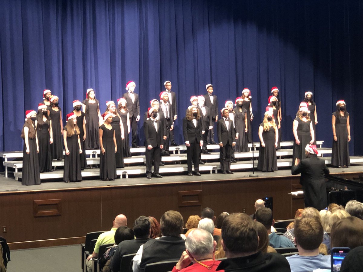Bartlett Ninth Grade Academy Choir in perfect harmony…Great Christmas Concert! Go Panthers!!